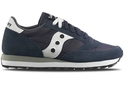 Pre-owned Saucony Men's  Jazz Original Sneakers In Navy Blue/white