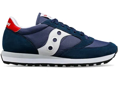 Pre-owned Saucony Men's  Jazz Original Sneakers In Navy Blue/white/red In Multi