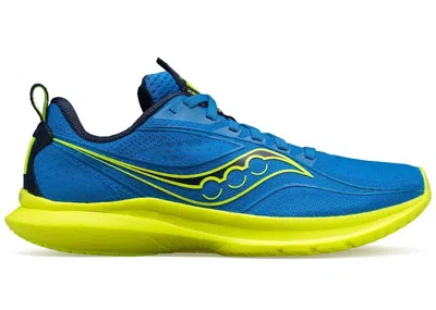 Pre-owned Saucony Men's  Kinvara 13 Boston Marathon Sneakers In Blue/yellow In Multi