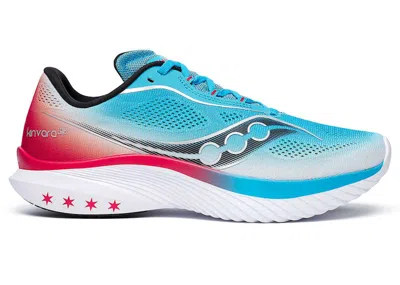 Pre-owned Saucony Men's  Kinvara 15 Chicago Sneakers In Blue/red In Multi