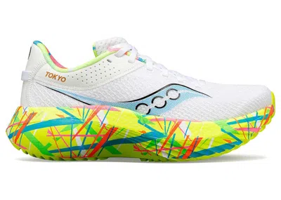 Pre-owned Saucony Men's  Kinvara Pro Tokyo Sneakers In White/citron