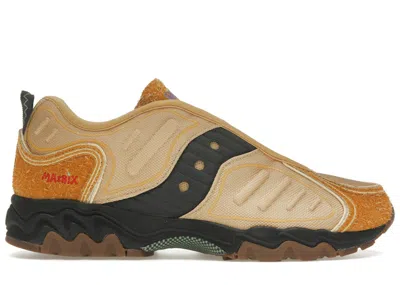 Pre-owned Saucony Men's  Matrix Colour Plus Companie Sneakers In Harvest Wheat In Brown