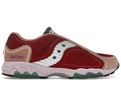 Pre-owned Saucony Men's  Matrix Jae Tips No Sneakers In The House Sneakers In Burgundy