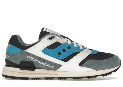 Pre-owned Saucony Men's  Og Courageoussneakers In Grey/royal