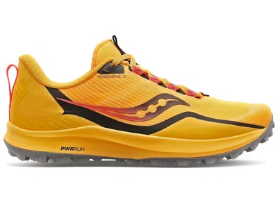 Pre-owned Saucony Men's  Peregrine 12 Vizi Gold Vizi Red Sneakers In Vizigold/vizired