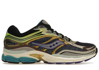 Pre-owned Saucony Men's  Progrid Omni 9 Crystal Cave Sneakers In Purple/yellow In Multi