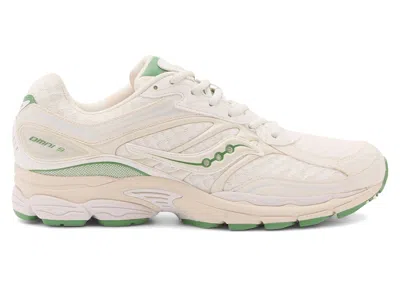 Pre-owned Saucony Men's  Progrid Omni 9 End. Olive Branch Sneakers In White/green In Multi