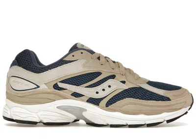 Pre-owned Saucony Men's  Progrid Omni 9 Premium Navy Sneakers In Beige/blue In Multi