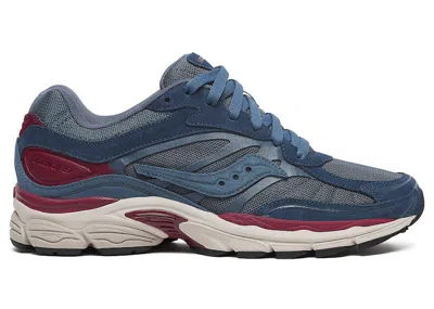 Pre-owned Saucony Men's  Progrid Omni 9 Premium Sneakers In Navy Blue/burgundy In Multi