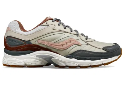 Pre-owned Saucony Men's  Progrid Omni 9 Secure Sneakers In Tan/grey/brown