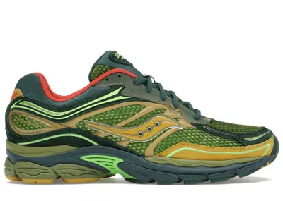 Pre-owned Saucony Men's  Progrid Omni 9 Starcow Sneakers In Green/orange In Multi