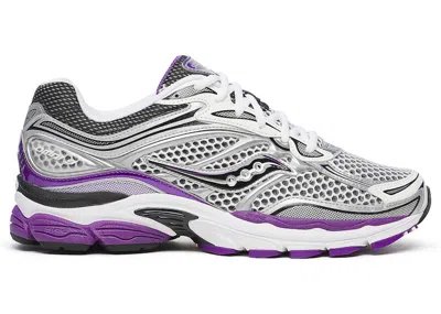 Pre-owned Saucony Men's  Progrid Omni 9 White Black Sneakers In Silver/purple