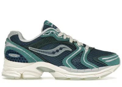 Pre-owned Saucony Men's  Progrid Triumph 4 End. Nessie Sneakers In Blue/teal