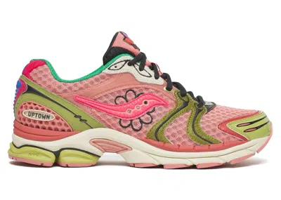Pre-owned Saucony Men's  Progrid Triumph 4 Jae Tips Flowers Grow Uptown Virginia Creeper Sneakers In Pink/yello In Multi