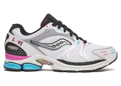 Pre-owned Saucony Men's  Progrid Triumph 4 Keith Haring Love Sneakers In White