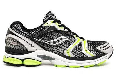 Pre-owned Saucony Men's  Progrid Triumph 4 Sneakers In Black/silver/speed Green