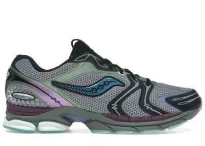 Pre-owned Saucony Men's  Progrid Triumph 4 Winter Solstice Sneakers In Navy Blue/holographic