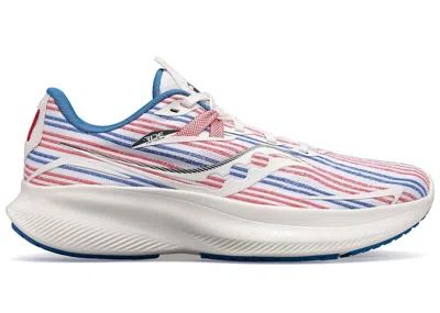 Pre-owned Saucony Men's  Ride 15 Banner Pack Sneakers In White/red/blue In Multi