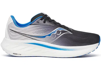 Pre-owned Saucony Men's  Ride 18 Sneakers In Black/sky Bluediver