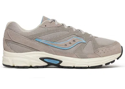 Pre-owned Saucony Men's  Ride Millennium Suede Blue Sneakers In Grey/off White