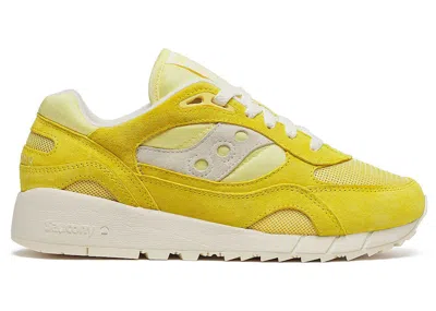 Pre-owned Saucony Men's  Shadow 6000 Beige Sneakers In Yellow