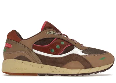 Pre-owned Saucony Men's  Shadow 6000 Feature Chocolate Chip Sneakers In Brandy/pink Marrron