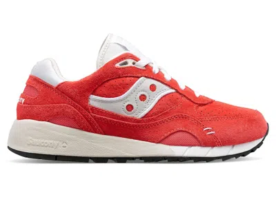 Pre-owned Saucony Men's  Shadow 6000 Grey Sneakers In Red