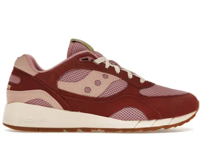 Pre-owned Saucony Men's  Shadow 6000 Mushroom Sneakers In Burgundy