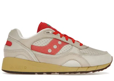 Pre-owned Saucony Men's  Shadow 6000 New York Cheesecake Sneakers In Beige/red