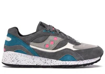 Pre-owned Saucony Men's  Shadow 6000 Offspring Running Since 96 Sneakers In Grey/green/pink