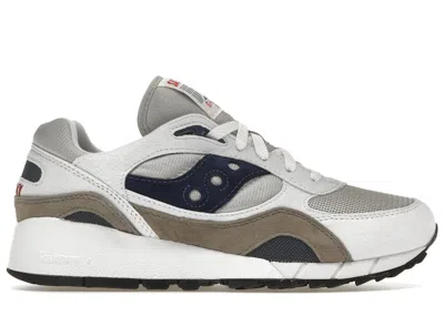 Pre-owned Saucony Men's  Shadow 6000 Og Grey Sneakers In White/navy Blue In Multi