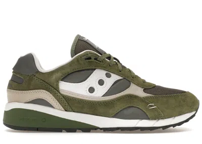 Pre-owned Saucony Men's  Shadow 6000 Premium Sneakers In Green/beige In Multi