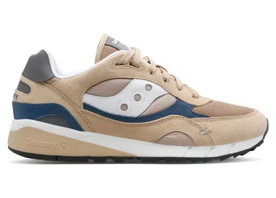 Pre-owned Saucony Men's  Shadow 6000 Premium Sneakers In Sand/navy Blue