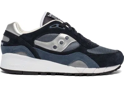 Pre-owned Saucony Men's  Shadow 6000 Sneakers In Navy Blue/silver In Multi