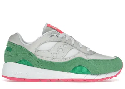 Pre-owned Saucony Men's  Shadow 6000 Split Watermelon Sneakers In Green/white