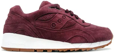 Pre-owned Saucony Men's  Shadow 6000 Suede (packer Shoes) Sneakers In Burgundy/white In Multi