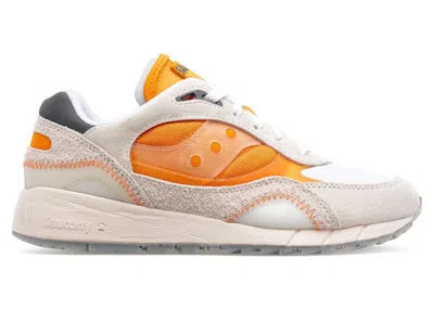 Pre-owned Saucony Men's  Shadow 6000 Transparent Sneakers In White/orange