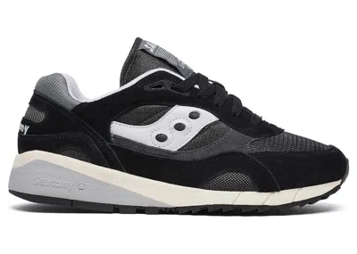 Pre-owned Saucony Men's  Shadow 6000 White Sneakers In Black/grey In Multi
