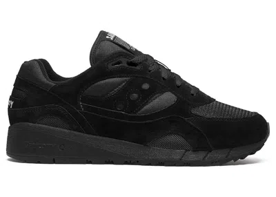 Pre-owned Saucony Men's  Shadow 6000 White Tongue Logo Sneakers In Black