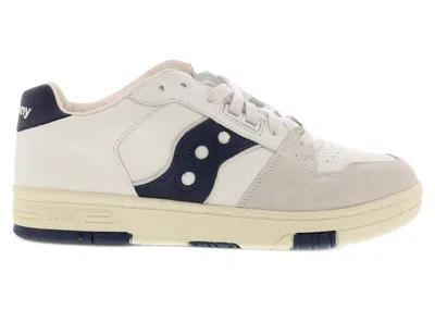 Pre-owned Saucony Men's  Spotbilt Sonic Low Premium Sneakers In Beige/blue In Multi