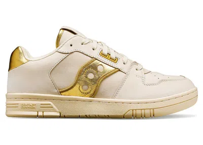Pre-owned Saucony Men's  Spotbilt Sonic Low Trinidad James Hommewrk Sneakers In Cream In White