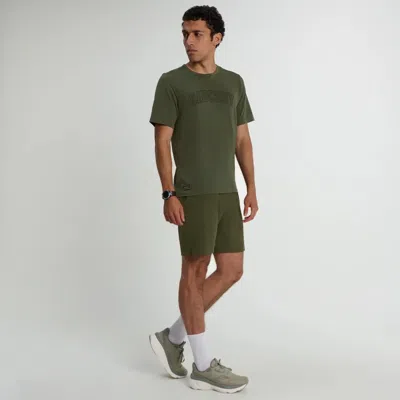 Saucony Men's  Stopwatch Graphic Short Sleeve Fatigueheathergraphic In Green