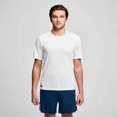 Saucony Men's  Stopwatch Short Sleeve White