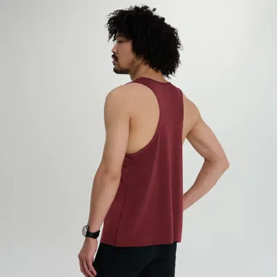 Saucony Men's  Stopwatch Singlet Maroonheather In Burgundy