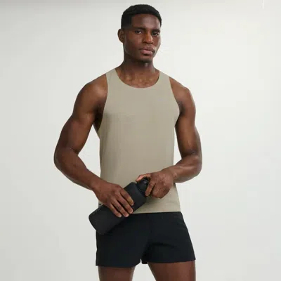 Saucony Men's  Stopwatch Singlet Sageheather In Brown