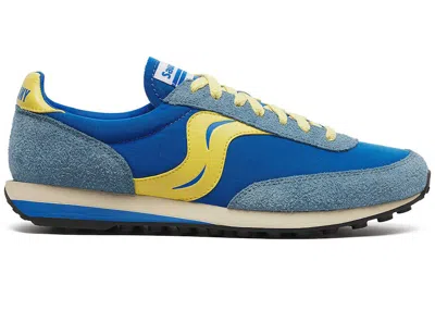 Pre-owned Saucony Men's  Trainer 80 Original Sneakers In Blue/mustard