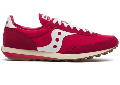 Pre-owned Saucony Men's  Trainer 80 Sneakers In Red/white In Multi