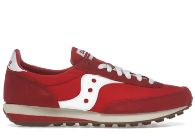 Pre-owned Saucony Men's  Trainer 80 Sneakers In Red/white