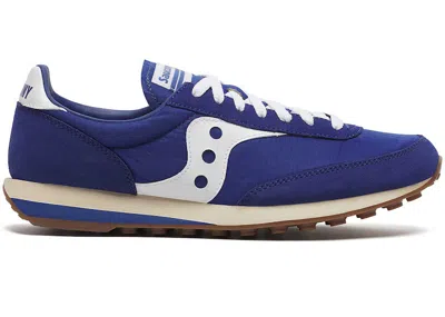 Pre-owned Saucony Men's  Trainer 80 Sneakers In Royal/white
