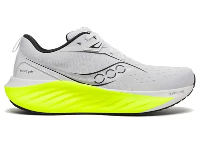 Pre-owned Saucony Men's  Triumph 22 Sneakers In White/citron